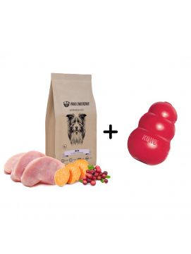 Pakiet Paka Zwierzaka Bezzbożowa Karma Dla Psa Indyk Słodkie Ziemniaki 12 kg + Kong Zabawka Dla Psa GRATIS!